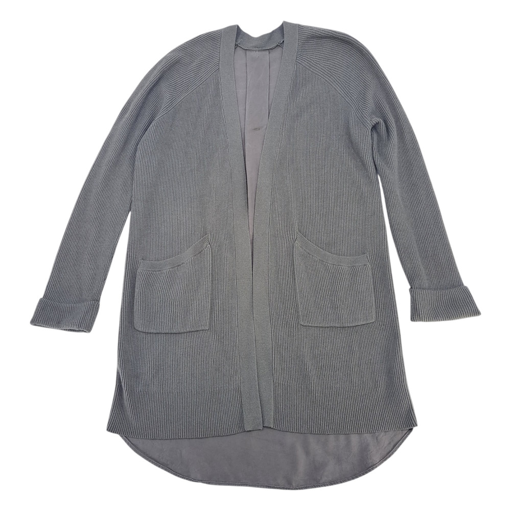Lululemon Still At Ease Wrap Cardigan Pockets Grey Sage Women's Size 4